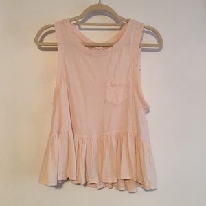 Distressed We the Free peplum tank